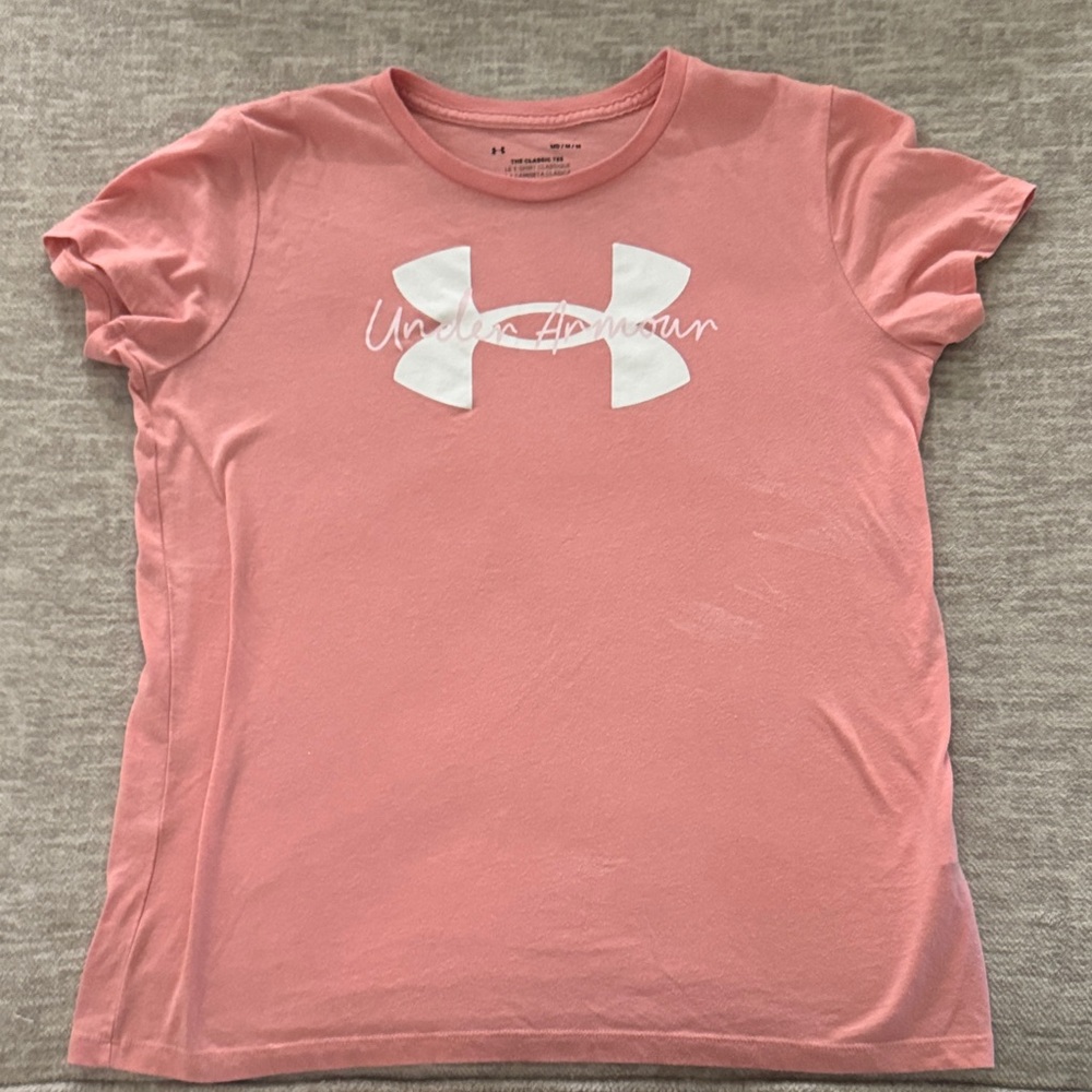 Under Armour Coral Tee with White Logo